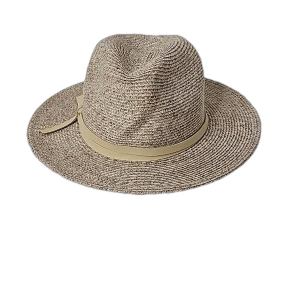 Sonoma Poly Straw Tan Tweed Fedora One Size